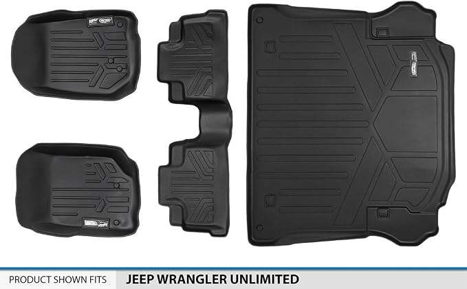 MAXLINER Floor Mats and Cargo Set for 2011-2013 Jeep Wrangler