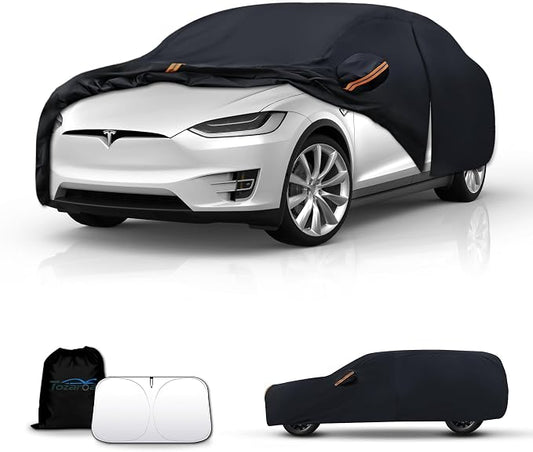 SUV Cover Outdoor Car Covers(Length up to 201 inch) Universal Fit for Lexus RX,VW Atlas,Kia Telluride,Hyundai Palisade,Chevrolet Equinox,Blazer,Audi SQ7/8,BMW X5/X6,Honda CR-V, RAV4 etc.