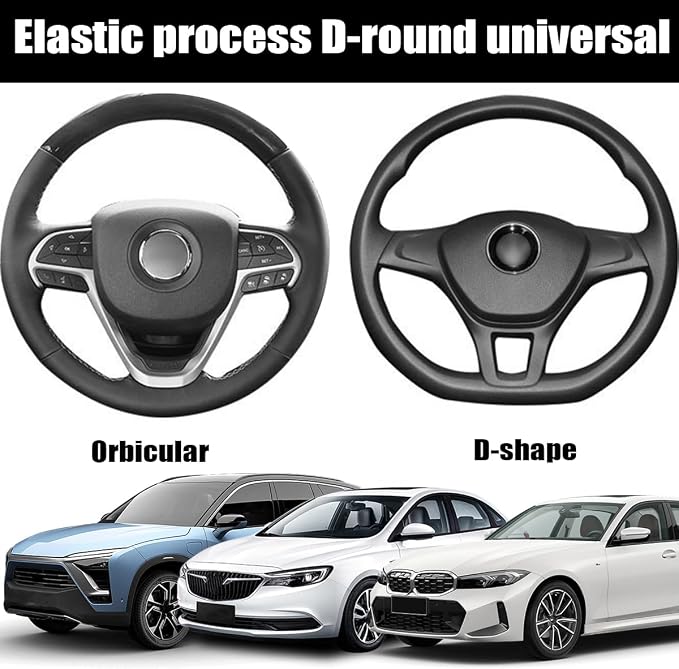 Bittwee Steering Wheel Cover, Car Silicone Steering Wheel Protector, Anti-Slip Soft Odorless Wheel Covers, Universal 14-15 Inch Steering Wheel, Automotive Interior Accessories (Red)