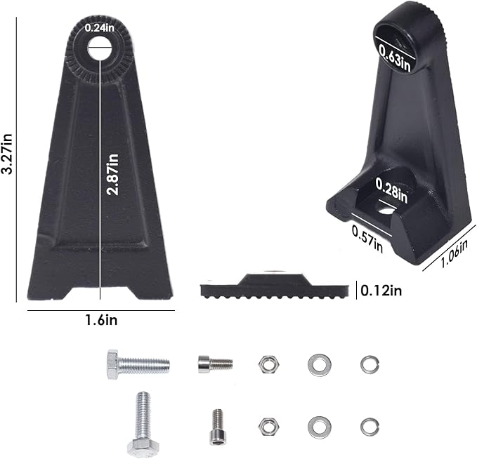 Universal Light Bar Mounting Brackets - Side Mount Base for Dual Row LED Straight & Curved Lightbars, Anti-Vibration Rubber Pad Included, Off-Road Truck UTV Roof Ditch Light Hardware (2-Pack)