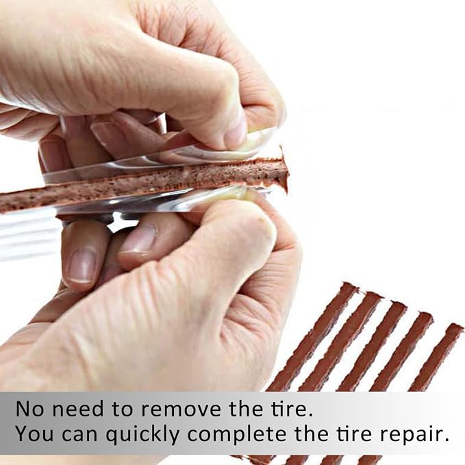 Tire Repair Kit,Heavy Duty Tire Plug Kit 23 Pcs, with Universal Tire Patch Kit to Plug Flats for Car, Truck, RV, SUV, ATV, Motorcycle, Tractor, Trailer. Flat Tire Puncture Repair Kit