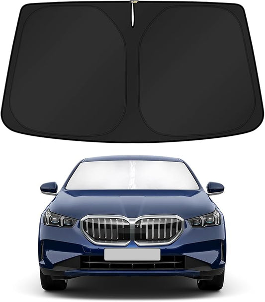 KUST Windshield Sun Shade for BMW 5 Series 2024 2025 2026 (530i, 530i xDrive, 540i xDrive, The 550e xDrive) Car Interior Accessories Foldable Sun Protectors Block UV Rays Keep Cars Cooler