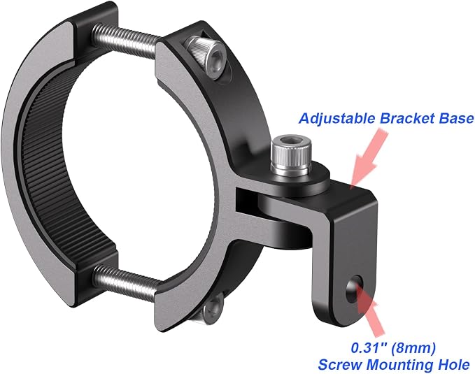 LOKTENWO Aluminum Alloy LED Light Bar & Fog Light Mounting Brackets, 2PCS | Off-Road Light Mounts for 1.85"-3" Diameter Bull Bar, Front Bumper Guard and Roll Cage, Fits Jeep, Truck, SUV, UTV