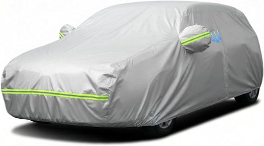 Favoto Car Cover Waterproof All Weather Heavy Duty Car Cover | Automatic Car Covers with Air Vent Sun Snow Dust UV Protection Tearproof Cover Universal Fit for Hatchback (164-177 in)