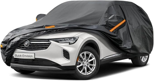 Kayme 7 Layers SUV Car Cover Custom Fit for Buick Envision (2015-2025) Waterproof All Weather for Automobiles, Outdoor Full Cover Rain Sun UV Protection.Black