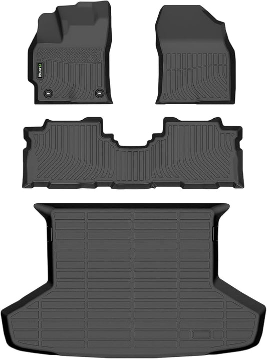 HAFIDI® All Weather Floor Mats & Cargo Liner Fit for Toyota Prius V 2012-2017 (Only fit Prius V) Car Mats for Prius V Floor Liners TPE Anti-Slip Automotive Full Set Custom Accessories - Black