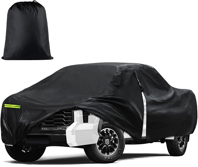 Car Cover Custom Fit for Toyota Tundra 5.5Ft Bed 2000-2025, Waterproof All Weather for Automobiles Full Exterior Cover Rain Sun Snow Protector with Door Zipper