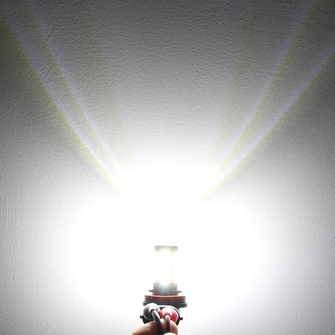 Alla Lighting Super Bright H16 LED Fog Light Bulbs, 6000K Xenon White 2800Lms Auto H8 H11 Auto 12V Fog Lamps Replacement 5730 33-SMD LEDs