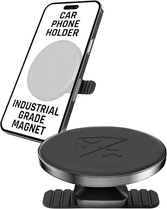 Mob Armor Slim Mount MS - MagSafe Compatible Car Mount, Magnetic Cell Phone Holder, Car Accessories for Women & Men, Supports iPhones & Androids - Sleek & Aesthetic, Heavy Duty Strength - Black Chrome