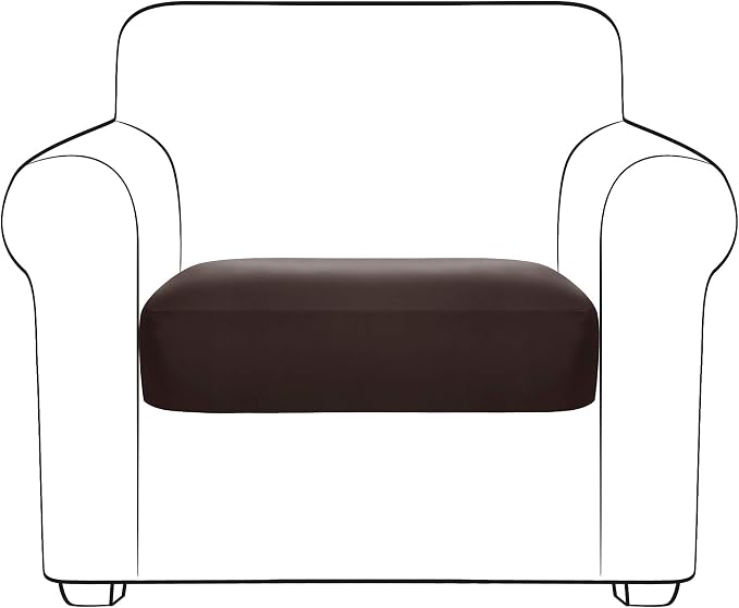 Yates Home PU Leather Couch Sofa Cushion Slipcover Water-Proof Elastic Chair RV Seat Covers Loveseat Sofa Furniture Protector Slip Cover for Settee Seater Replacement in Living Room（Chair, Chocolate）