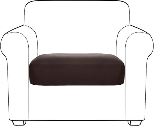 Yates Home PU Leather Couch Sofa Cushion Slipcover Water-Proof Elastic Chair RV Seat Covers Loveseat Sofa Furniture Protector Slip Cover for Settee Seater Replacement in Living Room（Chair, Chocolate）
