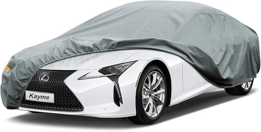 Kayme Heavy Duty Car Cover Custom Fit Lexus LC500 LC500h RC200t RC300 RC350 RCF, Waterproof All Weather for Automobiles, Full Exterior Covers Sun Rain UV Protection
