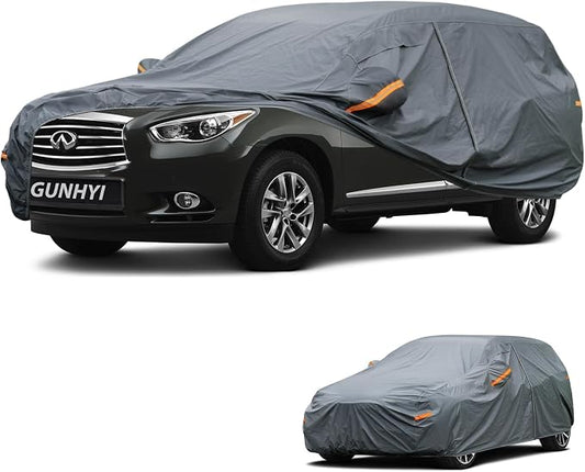 GUNHYI Premium Car Cover Custom Fit Infiniti JX-Series JX35, 16 Layers Heavy Duty Car Cover Waterproof All Weather with Zipper Door for Sun Rain Snow Dust Uv Protection
