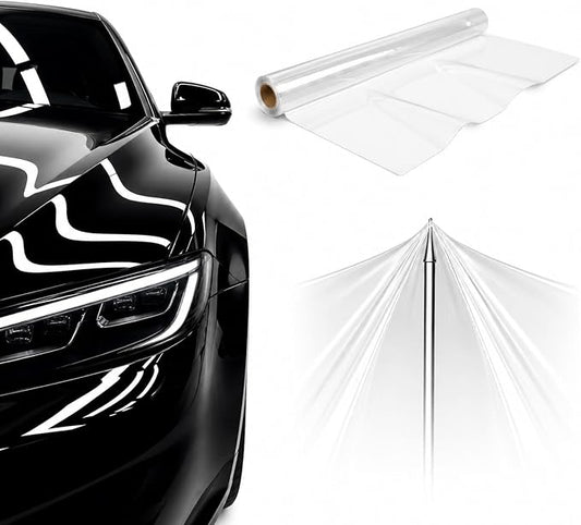 Car Paint Protection Film - Clear 7.5-Mil TPU Self-Healing PPF, Anti-Scratch Protective Wrap for Pickup Trucks, SUVs & Cars, Waterproof & Stain-Resistant, 5ft x 50ft Roll