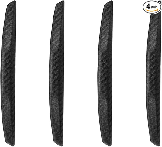 4Pcs Universal Car Door Edge Guards，Silicone Car Bumper Body Protector Trim Guard Auto Rearview Mirror Anti Collision Protector(Black)