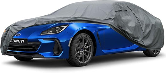 GUNHYI Premium Car Cover Custom Fit Subaru BRZ, 16 Layers Heavy Duty Car Cover Waterproof All Weather with Zipper Door for Sun Rain Snow Dust Uv Protection