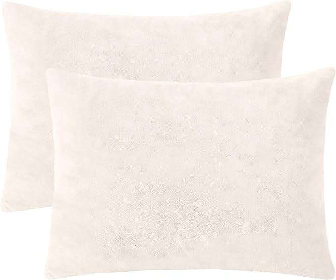 1 MIDDLE ONE 2 Pack Small Pillow, 16 X 12 Inches, Memory Foam Mini Pillow for Travel, Camping, Sleeping, Nap and Neck, Knee, Lumbar Support, Tiny Cushion for Pet, Dogs (Off-White)