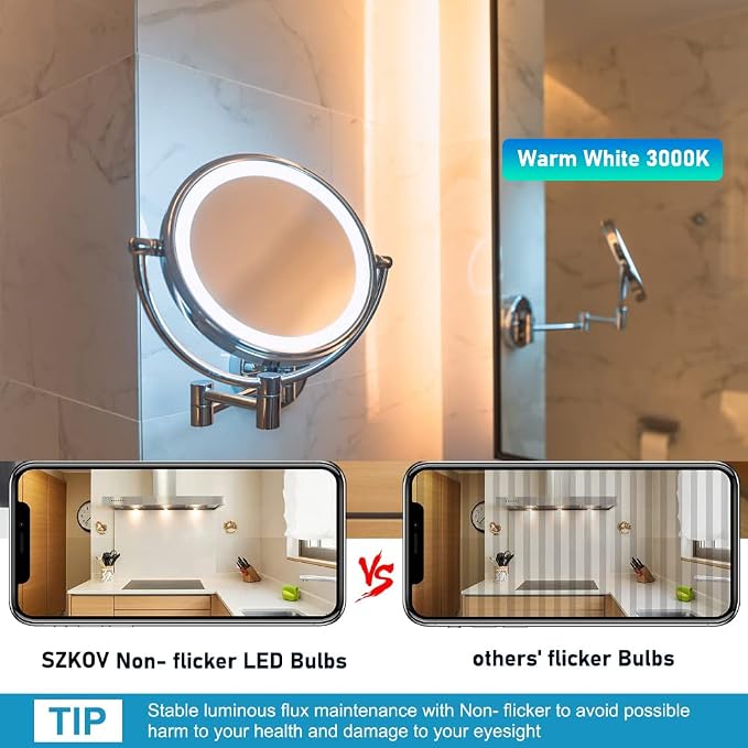 2-Pack 4W LED Bulb for Cosmetic Vanity Makeup Mirror with Single Double Sided Lighted Magnification 120V Mirror Replacement Bulbs 40W Equivalent Warm White 3000K