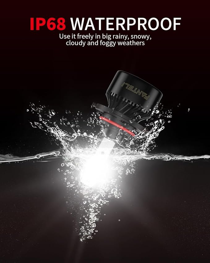 𝟫𝟢𝟢𝟧/𝟫𝟢𝟢𝟨 Bulbs Combo 6500K Cool White 34000LM 800% Brightness, 1:1 Size Plug and Play IP68 Waterproof Off Road Lights, Pack of 4