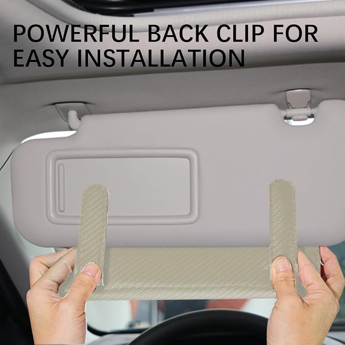 Car Tissue Holder, Car Kleenex Holder, PU Leather Auto Visor Tissue Box, Auto Interior Accessories Sun Visor Paper Towel Cover Case Backseat Napkin Organizer Universal for Most Vehicles(Beige)