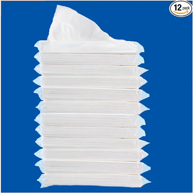 Car Tissue, Auto Visor Tissues Refills for Cars Tissues Case, Napkin Holder Refill, Nice Tissue for Sun Visor Box, Car Travel Napkin, Soft and Smooth, 3-Ply, 12 Packets, 360 Sheets