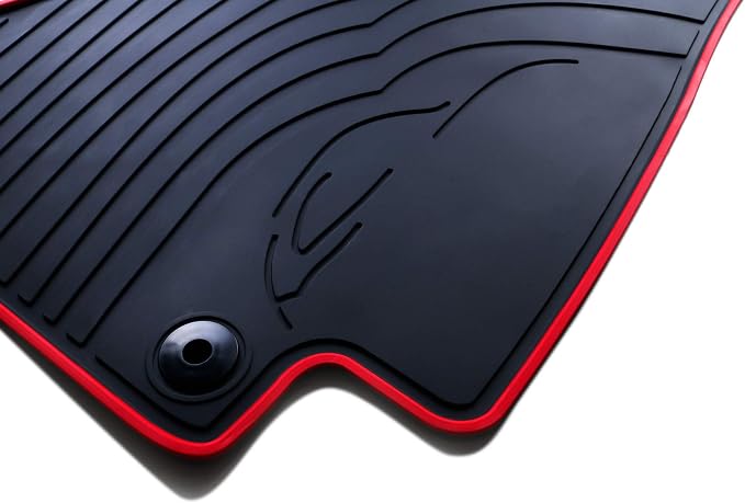 Floor Mats Custom Fit for Mercedes Benz -C Class Sedan Only 2015-2021 C180 C200 C250 C300 C350(e) C400 C43 AMG C450 C63 W205 Rubber Black Red Car Liners All Weather Odorless
