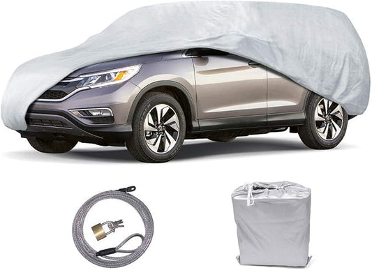 Motor Trend All Season Weatherwear 1-Poly Layer Snow Proof, Water Resistant Van/SUV Cover Fits up to 200 Inch