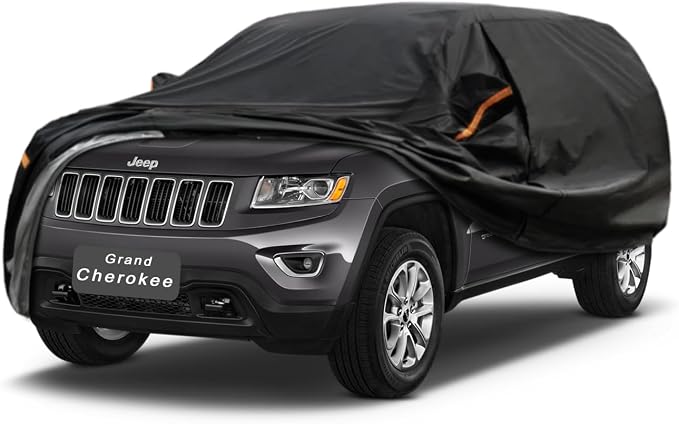 GUNHYI 7 Layer SUV Car Cover Custom Fit Jeep Grand Cherokee (2010-2025) Waterproof All Weather, Heavy Duty Outdoor Snow Sun Rain Uv Protection (Ships from US Warehouse, Delivery 3-8 Days)