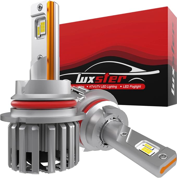 LUXSTER 9007 HB5 Holyknight 50000lm High Lumen LED Bulb 6000K (2 Pack) | Anti-Flicker, 55W Factory-Matched Power,1200FT Long-Range Beam, Sharp Cut-Off Pattern, Dual Beam, Foglight Use, 6000K, IP68