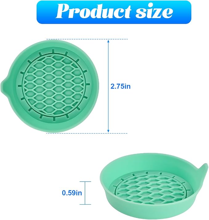 Zpana 4PCS Car Cup Holder Coasters, Silicone Non-Slip Vehicle Cup Recessed Mats, Sift-Proof Automotive Interior Drink Insert Decor Accessories, Universal for SUV, Sedan, Truck (Green)