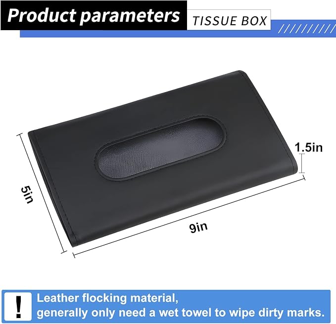 Car Tissue Holder for Visor with Lotion Facial Tissues 2 Pack | for Allergy Season & Sensitive Skin,Slim Visor Tissue Holder,Easy-Access Car Napkin Holder for Parents,Commuters & Road Trips