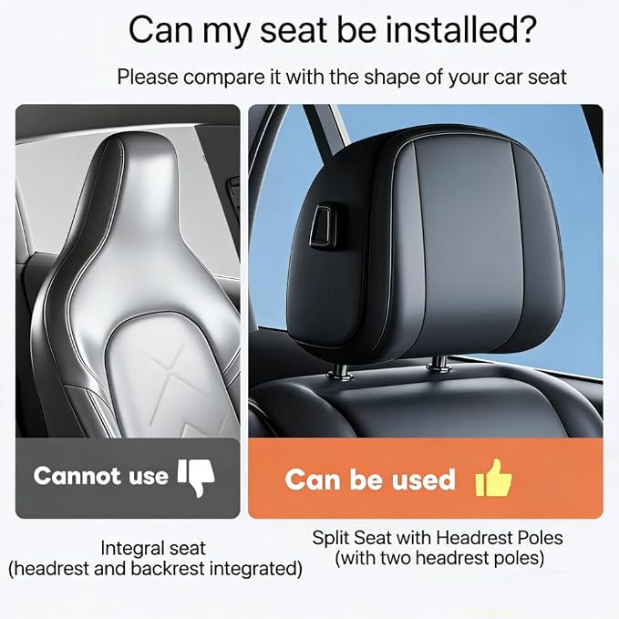 2 Pack 4-in-1 Car Backseat Organizer, PU Leather Headrest Storage Box with Tissue Holder, Dual Cup Holders, Phone Stand & Hooks, Universal Fit for Most Cars, Road Trip Essentials (Beige)