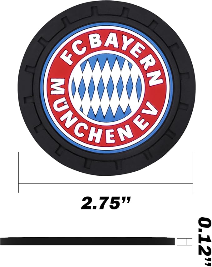 Cup Holder Insert Coaster for Bayern Munich UEFA UCL Fans,Anti Slip Car Cup Coaster Interior Accessories