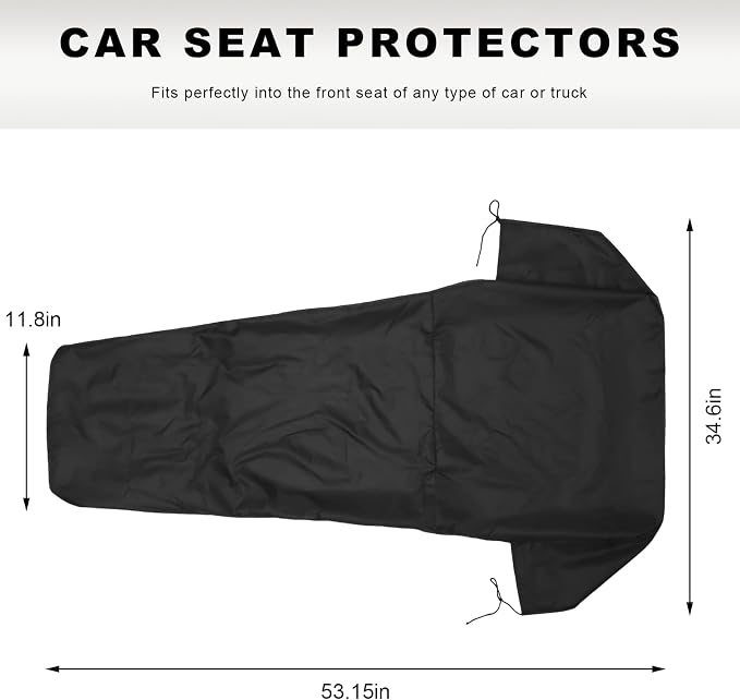 Car Seat Cover Protector, Waterproof Sweatproof Auto Protective Front Seat Cover, Universal Washable Vehicle Bucket Seats Protector for Gym Workout Running Swimming Hiking