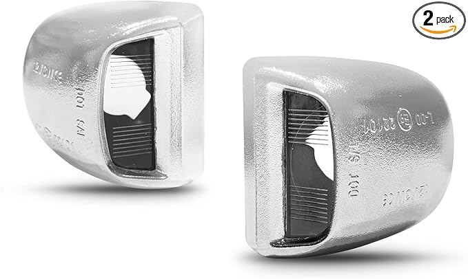 LESAUCE LED License Plate Light Housing for for Chevy Silverado 1500 2500 3500 Suburban Tahoe GMC Sierra Yukon XL for Escalade, Chrome, 2PCS