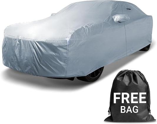 iCarCover 18-Layer Car Cover Waterproof All Weather, Premium Quality Car Covers for Automobiles, UV Protection, Trans AM, Panamera, S-Class Coupe, Shelby, Lumina Coupe, Size C38 (See Size Chart)