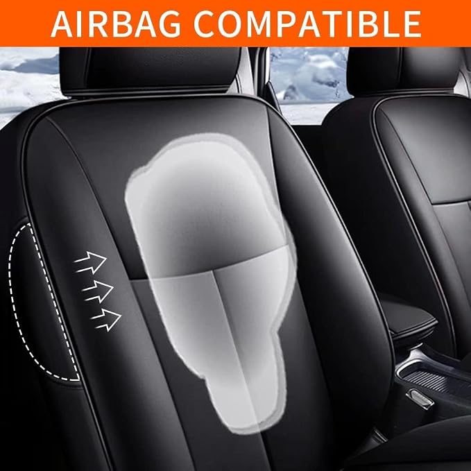 AOMSAZTO Custom Fit Car Seat Covers for Nissan Altima: 2013-2018 S SV SR | 2017-2018 SL Full Set Faux Leather Waterproof Car Seat Covers Black