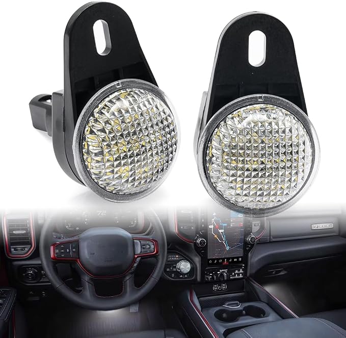 LED Interior Footwell Light Puddle Lights for Dodge Durango Nitro Ram 1500 2500 3500 1500 Classic LED Under Dashboard Courtesy FloorBoard Lamp Assembly 2Pcs