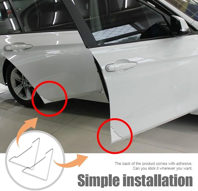 4PCS Car Door Guard Protector, Car Door Edge Guard, Anti-Collision Vehicle Side Corner Protector, Auto Accessories Self-Adhesive Auto Edge Protection Cover Fit for Most Vehicle (Transparent)