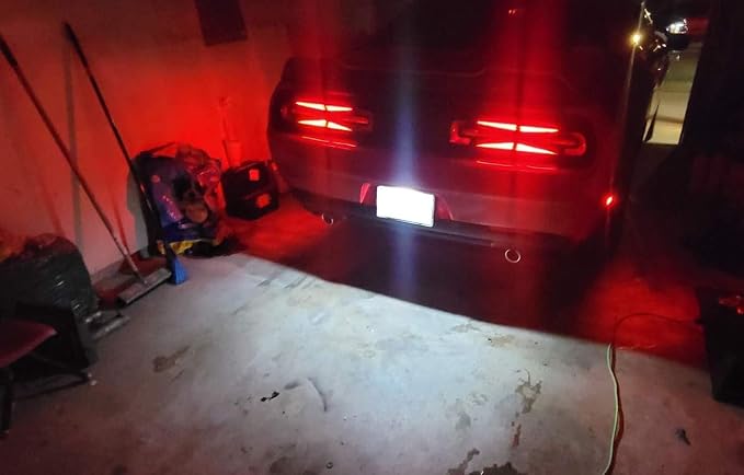 iJDMTOY OEM-Fit 3W Full LED License Plate Light Kit Compatible with 2005-2014 Dodge Charger Challenger Dart Avenger Magnum, Powered by 18-SMD Xenon White LED
