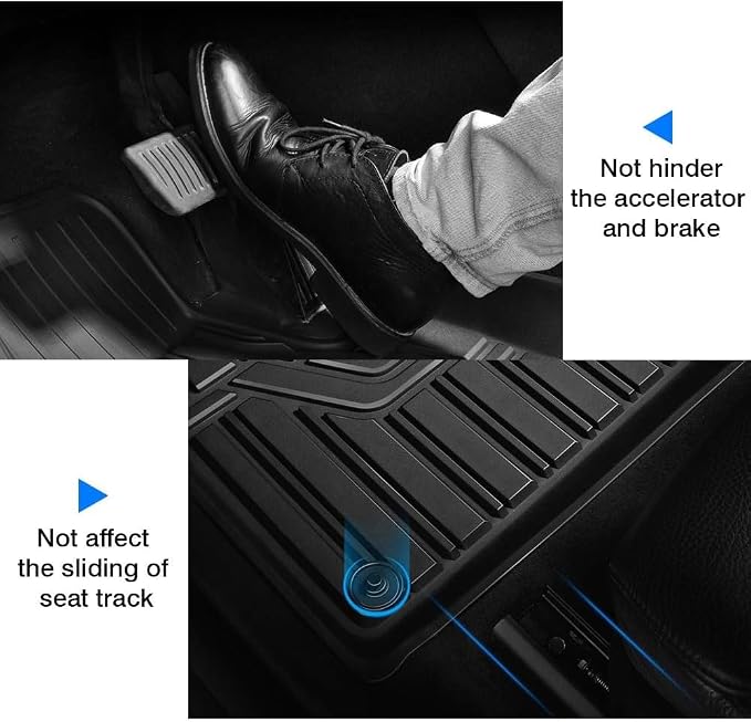 Mixsuper XC60 Floor mats-Floor mat for Volvo XC60 2018-2026(Not for Hybrid or PHEV),All Weather TPE Rubber Floor Liners Protection for XC60 Accessories,2 Row Anti-Slip Car Mats, Black