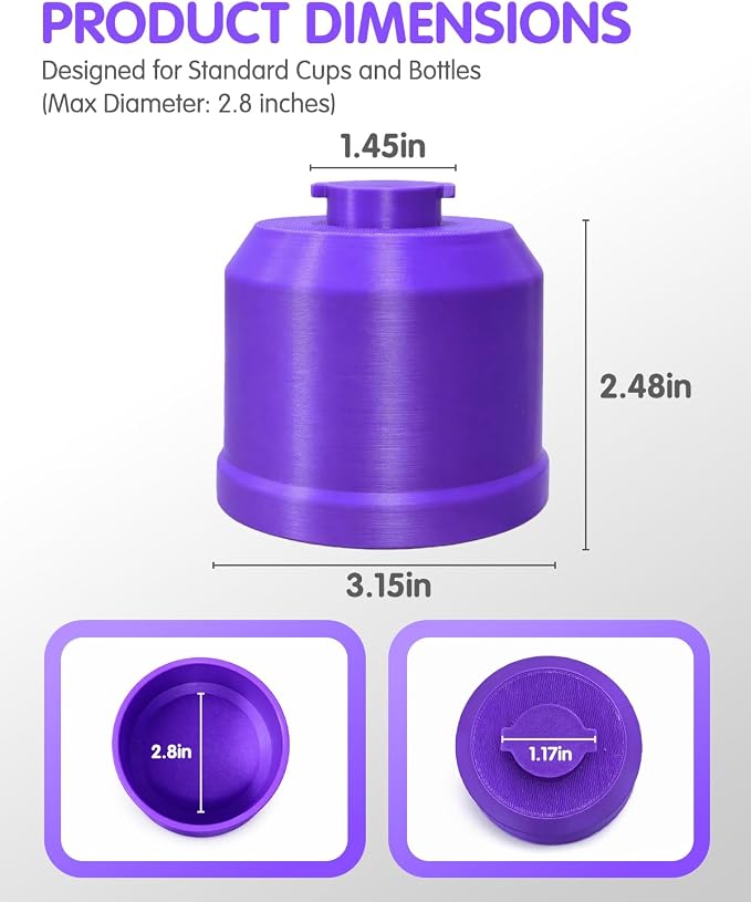 2 Pack Cup Holder Replacement for Safety 1st Grow and Go & EverFit, Maxi-Cosi Pria, Cosco All-in-One Car Seats (Model #C6577), Dual Cup Holders Set, Purple