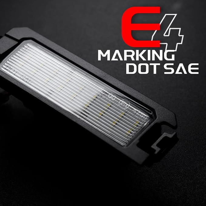 Led License Plate Lights for 2019+ Elan'tra Elan'tra N GT Sonata Velo'ster | 6000K Xenon White Canbus Error Free Led Rear Tag Number Plate Lamps OEM 92501-F6000