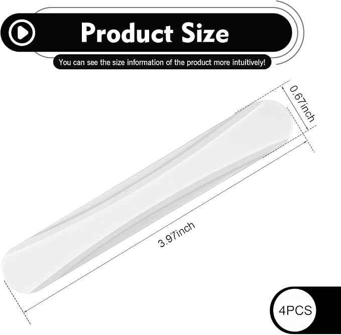4PCS Silicone Car Door Edge Guards, Car Door Anti-Collision Guards, Universal Silicone Car Door Bumper Guard, Adhesive Bumper Scratch Guards for Auto, Sedans, Trucks, SUVs(White)
