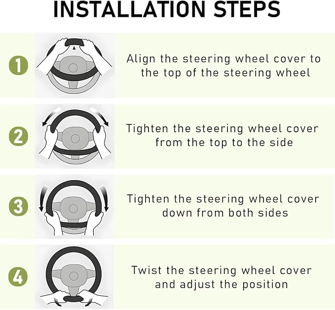 KVAEY Fluffy Car Steering Wheel Cover, 15 Inches Anti-Slip Round Fuzzy Winter Steering Wheel Protector, Soft Warm Plush Steering Wheel Cover for Women Girls, Car Accessories (Gray, Round)