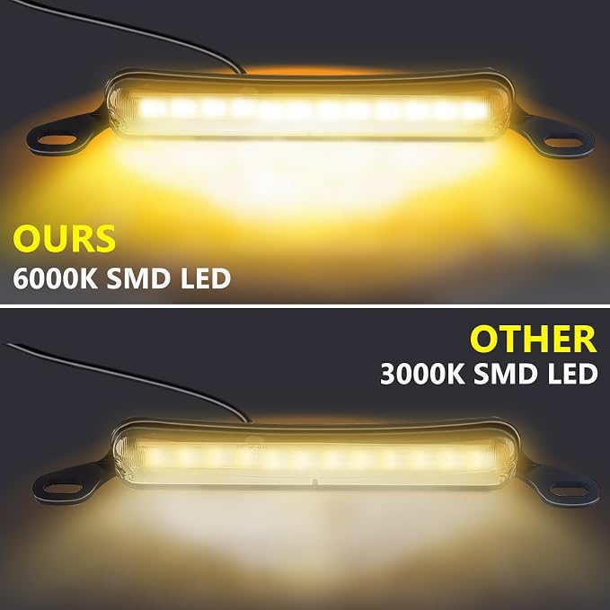 BFXM LED License Plate Lights 12 V DC Universal License Plate Light, Waterproof Tag Lamp Assembly Replacement LED Plate Light for Car Trailer UTV ATV Truck RV Boat