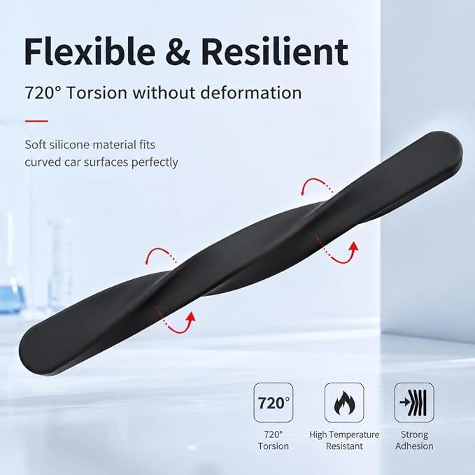 4 PCS Silicone Car Door Edge Guards, Self Adhesive Car Door Protector, Anti-Collision Crash Scratch Strips Protector, Auto Accessories Decorative Strip for Sedans Trucks SUVs (Black)