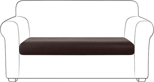 Yates Home PU Leather Couch Sofa Cushion Slipcover Water-Proof Elastic Chair RV Seat Covers Loveseat Sofa Furniture Protector Slip Cover for Settee Seater Replacement in Living Room（Sofa, Chocolate）