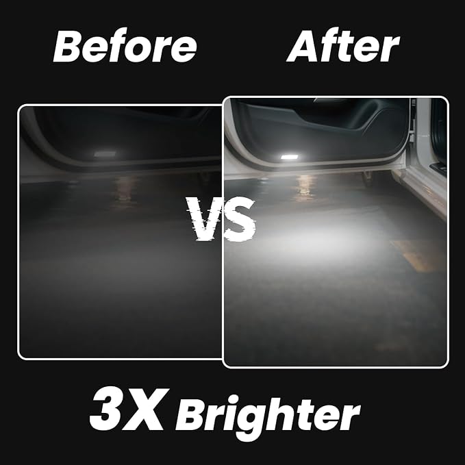 7 Color Car Door Welcome Lights,RGB Gradient Car Puddle Light Courtesy Lamp Compatible with A3 A4L A6L A7 A8 Q3 Q5 Q5L Q7 Q8 E-tron Car Series, 2Pack
