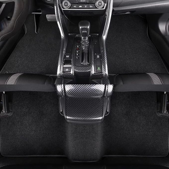 GXARTS Custom Fit Car Floor Mats for Ford Focus 2011 2012 2013 2014 2015 - Waterproof Velour Carpet Floor Liners Full Set, All-Weather Protection with Anti-Skid Retaining Buckle, Black